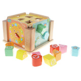 Maxbell Maxbell Children Preschool Wooden 12 Holes Chinese Zodiac Geometry Blocks Shape & Colors Sorter Wisdom Box  Early Learning Educational Toy