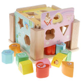 Maxbell Children Preschool Wooden 12 Holes Chinese Zodiac Geometry Blocks Shape & Colors Sorter Wisdom Box Early Learning Educational Toy - Aladdin Shoppers