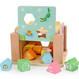 Maxbell Children Preschool Wooden 12 Holes Chinese Zodiac Geometry Blocks Shape & Colors Sorter Wisdom Box Early Learning Educational Toy - Aladdin Shoppers