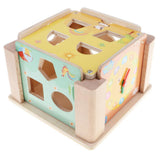 Maxbell Children Preschool Wooden 12 Holes Chinese Zodiac Geometry Blocks Shape & Colors Sorter Wisdom Box Early Learning Educational Toy - Aladdin Shoppers