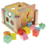 Maxbell Children Preschool Wooden 12 Holes Chinese Zodiac Geometry Blocks Shape & Colors Sorter Wisdom Box Early Learning Educational Toy - Aladdin Shoppers