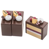 Maxbell Maxbell Wooden Fruit Chocolate Cake Magnetic Sliceable Play Food Tea Party Dessert Kids Educational Toy Kitchen Role Pretend Play