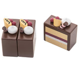 Maxbell Wooden Fruit Chocolate Cake Magnetic Sliceable Play Food Tea Party Dessert Kids Educational Toy Kitchen Role Pretend Play - Aladdin Shoppers