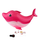 Maxbell Maxbell RC Inflatable Flying Dolphin Balloon Kids Children Remote Controlled Toy Creative Game Party Favors Birthday Gifts –Red