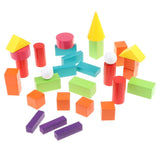 Maxbell Maxbell 32pcs Wooden Geometric Solids 3-D Shapes Geometry Math Manipulatives Toy