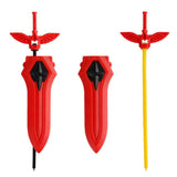 Maxbell High Performance Rapidity Fight Spinning Top Double-Steering Ripcord Launcher -Red - Aladdin Shoppers