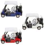 New 1:20 Scale Mini Alloy Pull Back Golf Cart w/ Clubs Diecast Model Vehicle Playset Toy Office Desk Decor Kits –Blue - Aladdin Shoppers