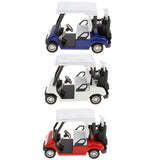 New 1:20 Scale Mini Alloy Pull Back Golf Cart w/ Clubs Diecast Model Vehicle Playset Toy Office Desk Decor Kits –Blue - Aladdin Shoppers