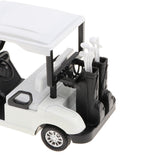 Maxbell 1/20th Diecast Mini Pull Back Golf Cart with Clubs Model Playset Creative Toy Presents Home Office Supplies –White