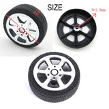 Maxbell Maxbell On Road Wheel Rims & Rubber Tires 30mm Hubs For RC Hobby Car, Pack of 10