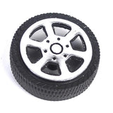 Maxbell Maxbell On Road Wheel Rims & Rubber Tires 30mm Hubs For RC Hobby Car, Pack of 10