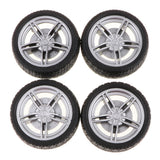 On Road Wheel Rims & Rubber Tires 40mm Hubs For RC Hobby Car, Pack of 4 - Aladdin Shoppers