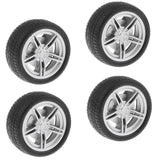 On Road Wheel Rims & Rubber Tires 40mm Hubs For RC Hobby Car, Pack of 4 - Aladdin Shoppers