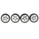 On Road Wheel Rims & Rubber Tires 40mm Hubs For RC Hobby Car, Pack of 4 - Aladdin Shoppers