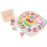 Kids Baby Wooden Digital Clock Cognition Magnet Geometry Blocks Matching Color Shape Cognitive Toddler Early Learning Toy - Aladdin Shoppers