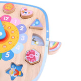 Kids Baby Wooden Digital Clock Cognition Magnet Geometry Blocks Matching Color Shape Cognitive Toddler Early Learning Toy - Aladdin Shoppers