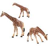 3PCS Simulation Plastic Wildlife Animal Giraffe Model Action Figurine Collectibles Science Nature Toy - Aladdin Shoppers