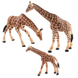 3PCS Simulation Plastic Wildlife Animal Giraffe Model Action Figurine Collectibles Science Nature Toy - Aladdin Shoppers