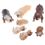 Maxbell Maxbell 7 Pieces Realistic Bulldog Family Pet Model Set, Animal Action Figure Toy for Kids Toddlers, Home Decor, Collections