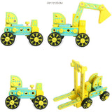 Educational STEM Building and Construction Play Set, Engineering Truck Building Blocks for Kids Children - Aladdin Shoppers