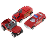 3 Pieces Mini Die-Cast Alloy Fire Engine Cars Model Kids Toy Set Fire Engine