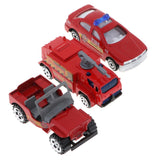 3 Pieces Mini Die-Cast Alloy Fire Engine Cars Model Kids Toy Set Fire Engine