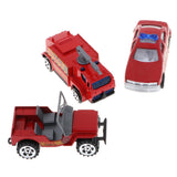 3 Pieces Mini Die-Cast Alloy Fire Engine Cars Model Kids Toy Set Fire Engine