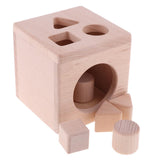 Maxbell Maxbell Fun Shape Sorter Cube Wooden Toy With Solid Building Blocks Baby Early Developmental Gifts