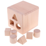 Maxbell Maxbell Fun Shape Sorter Cube Wooden Toy With Solid Building Blocks Baby Early Developmental Gifts