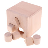 Maxbell Maxbell Fun Shape Sorter Cube Wooden Toy With Solid Building Blocks Baby Early Developmental Gifts