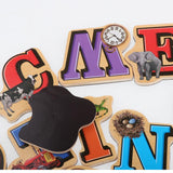 Maxbell Maxbell Kids Wooden Cartoon Fridge Magnet Children Educational Toys Letters