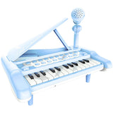 Maxbell Maxbell Kids Piano Toy Keyboard for Kids Birthday Gift Music Instruments with Microphone 25 Keys Hands-on Toys (Blue)