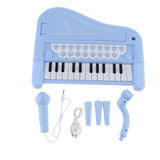 Maxbell Maxbell Kids Piano Toy Keyboard for Kids Birthday Gift Music Instruments with Microphone 25 Keys Hands-on Toys (Blue)