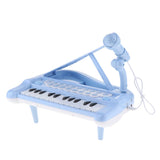 Maxbell Maxbell Kids Piano Toy Keyboard for Kids Birthday Gift Music Instruments with Microphone 25 Keys Hands-on Toys (Blue)