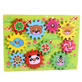 Montessori Wooden Animal 3D Gears Block Set Building Block Toys Kids Gift