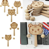 Baby Wooden Toys Musical Hand Bell Rattle Drum Developmental Gifts Pig