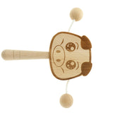 Baby Wooden Toys Musical Hand Bell Rattle Drum Developmental Gifts Pig