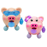 Electric Dancing Piglet Toy w/ Sound and Lights Kids Toddler Gift  Blue