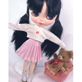 6xFashion Top Pleated Skirt Suit for Blythe 12inch Doll Party Casual Outfits