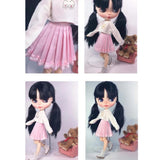 6xFashion Top Pleated Skirt Suit for Blythe 12inch Doll Party Casual Outfits