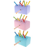 Wooden Magnetic Catch Insect Game Toys Kid Montessori Educational Toy Blue