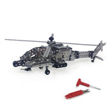 567Pcs Assembly Apache Helicopter Model Building Blocks Combat Paly Toy