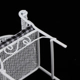 1/12 Dollhouse Furniture Miniature Chair Sofa Bench Decoration Black + White