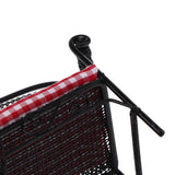 1/12 Dollhouse Furniture Miniature Chair Sofa Bench Decoration Red + Black