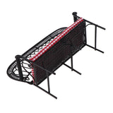 1/12 Dollhouse Furniture Miniature Chair Sofa Bench Decoration Red + Black