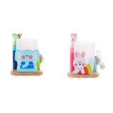 Maxbell Maxbell Kids Toothbrush Cup Toothpaste Holder Set with 3 Minutes Timer Elephant