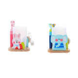 Maxbell Maxbell Kids Toothbrush Cup Toothpaste Holder Set with 3 Minutes Timer Elephant