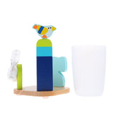 Maxbell Maxbell Kids Toothbrush Cup Toothpaste Holder Set with 3 Minutes Timer Elephant