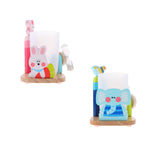 Maxbell Maxbell Kids Toothbrush Cup Toothpaste Holder Set with 3 Minutes Timer Elephant