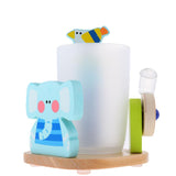 Maxbell Maxbell Kids Toothbrush Cup Toothpaste Holder Set with 3 Minutes Timer Elephant